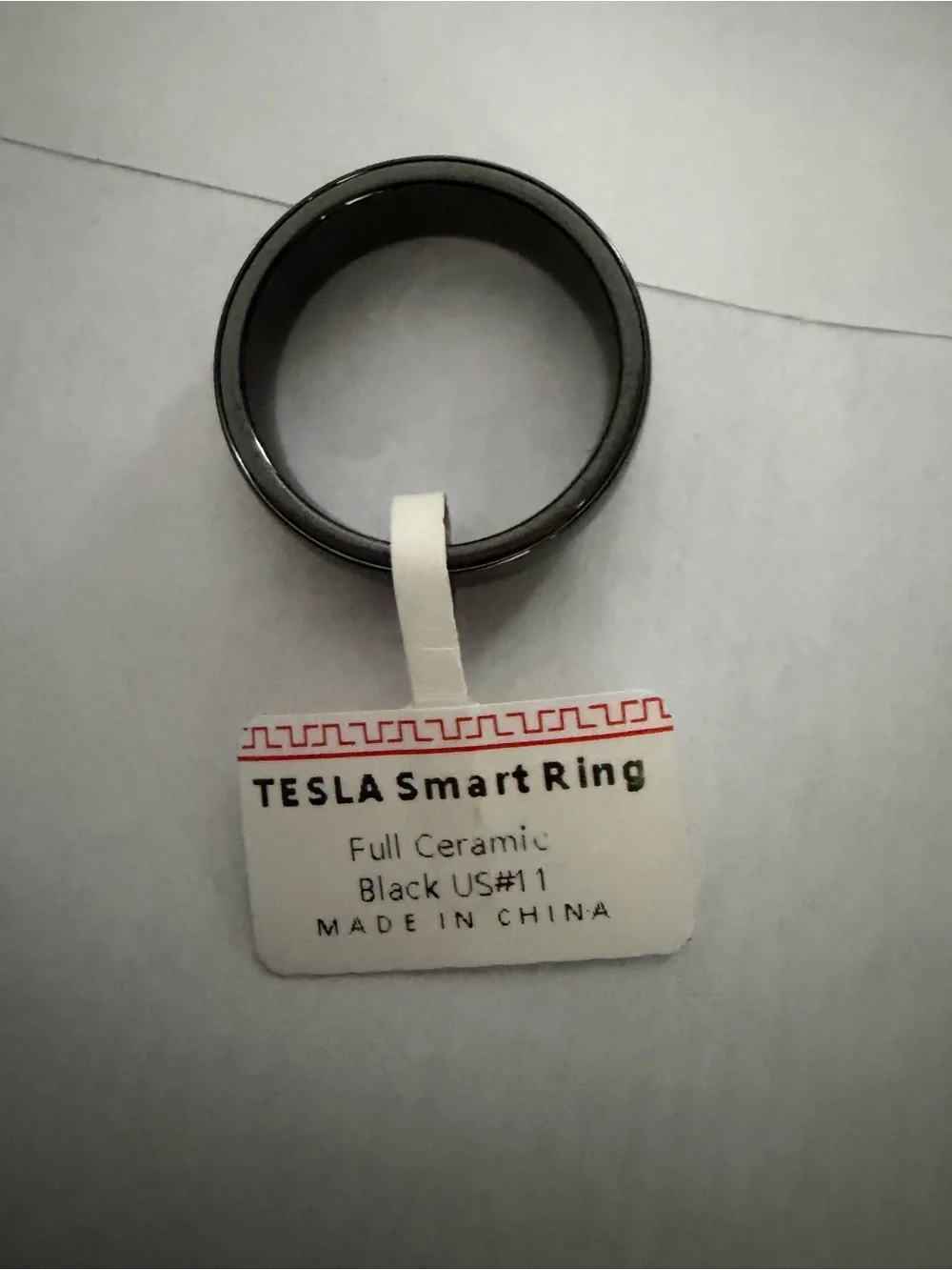 Tesla Smart Ring — Black Ceramic Band